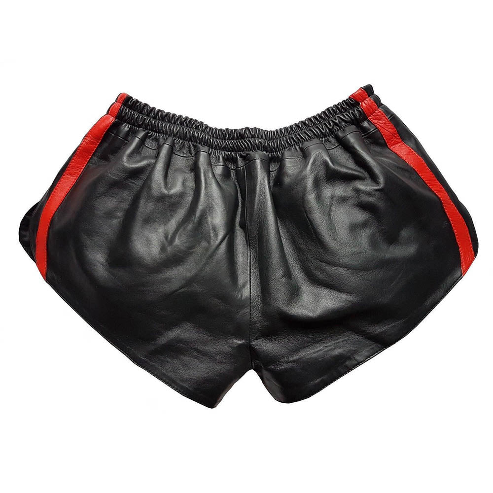 Mens Real Leather Shorts - Black – Miss Leather Online