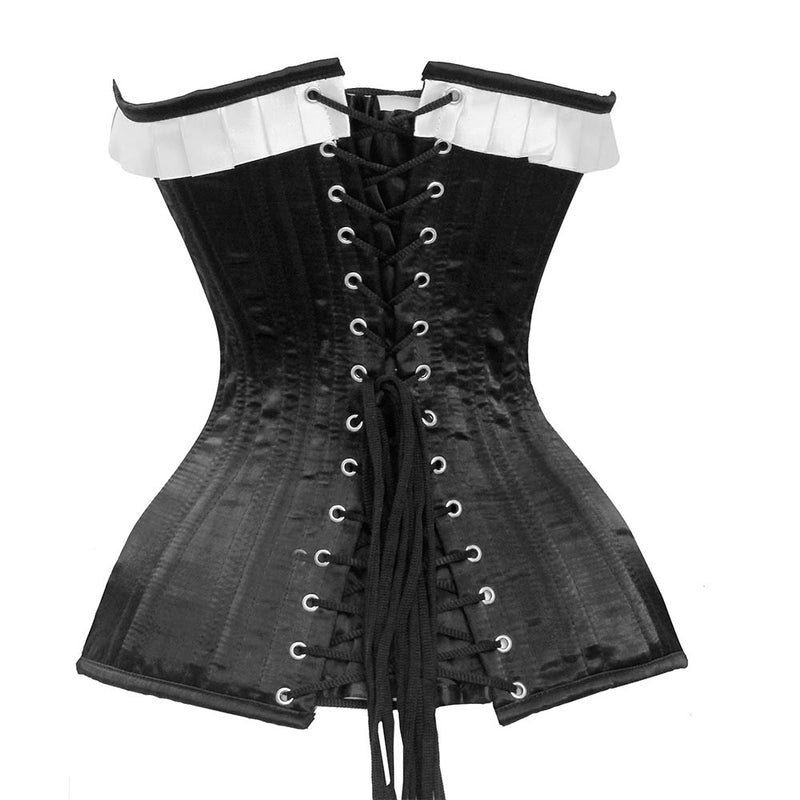 Black lace up corset - Ribbon corsets - Over the Bust – Miss