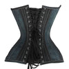 Denim lace up corset
