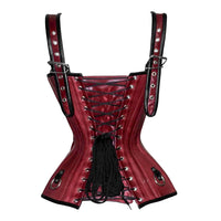 Red and black corset top - Over Bust Corset