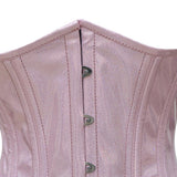 Pink leather corset top