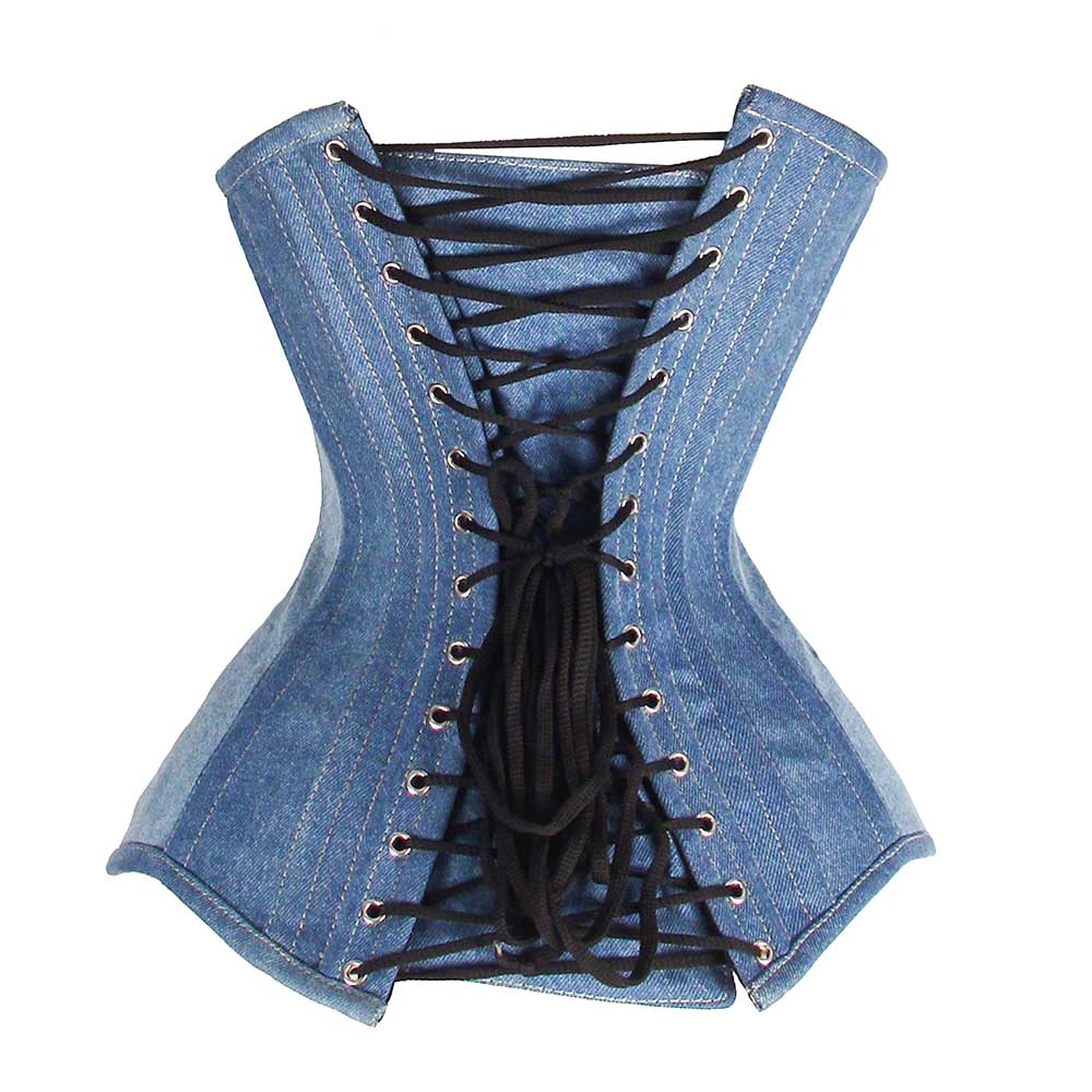 Plus size denim corset top -  Under Bust Corset 
