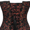 Red and black steampunk corset