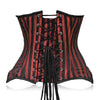 Red black corset -Under bust Corset