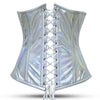 Shiny Silver Half Bust corset