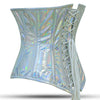 Shiny Silver Half Bust corset