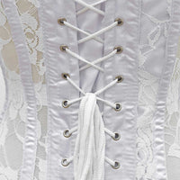 White Mesh Over Bust Corset